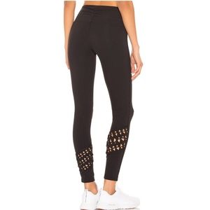 Free People Revelation Leggings Ruched Back Cutouts Bottom Black Size XS Women’s